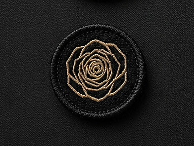 Embroidered luxury tactical rose patch